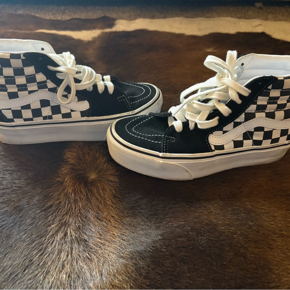 Vans Black and White Checkered High-Tops
